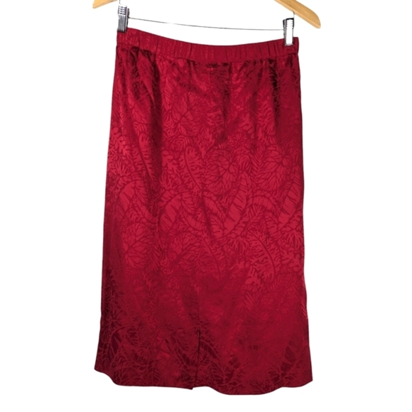 Vintage Argenti 100% Silk Red Skirt Suit Set Size 6 Made in Hong Kong - Picture 6 of 11